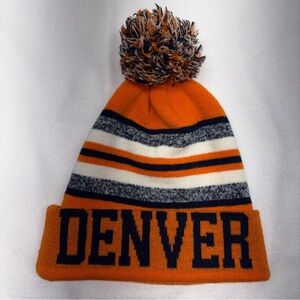 Denver Broncos NFL Adult Toque with PomPom in their classic colours